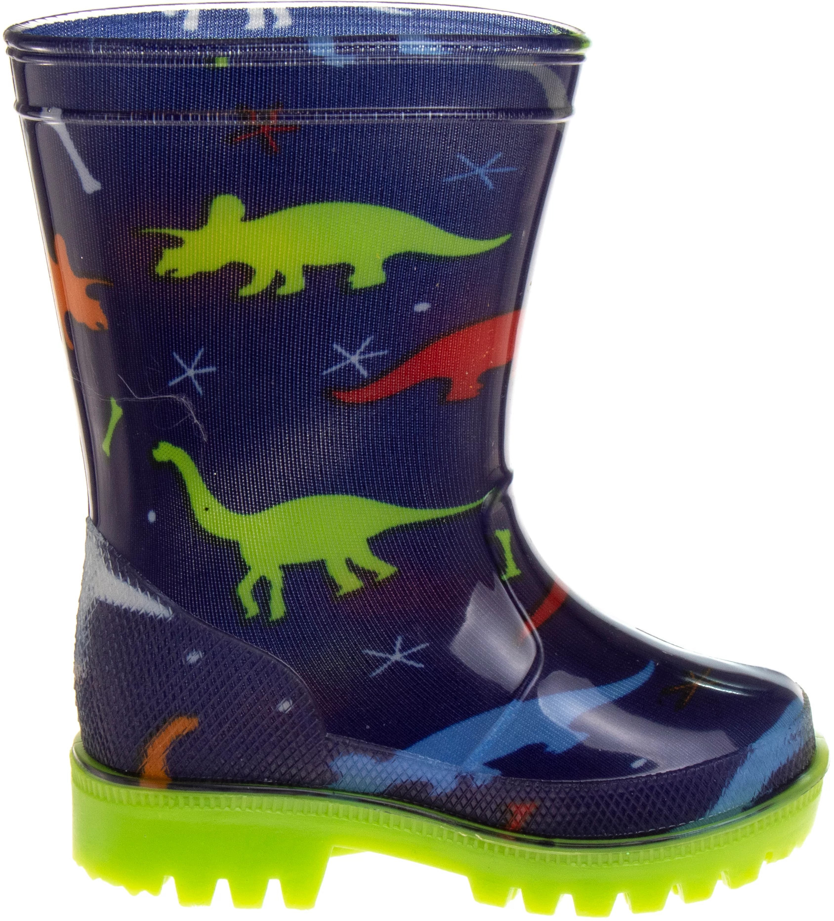 Boy's Josmo Dinosaur Rainboot shown in Navy/Multi (Blue)