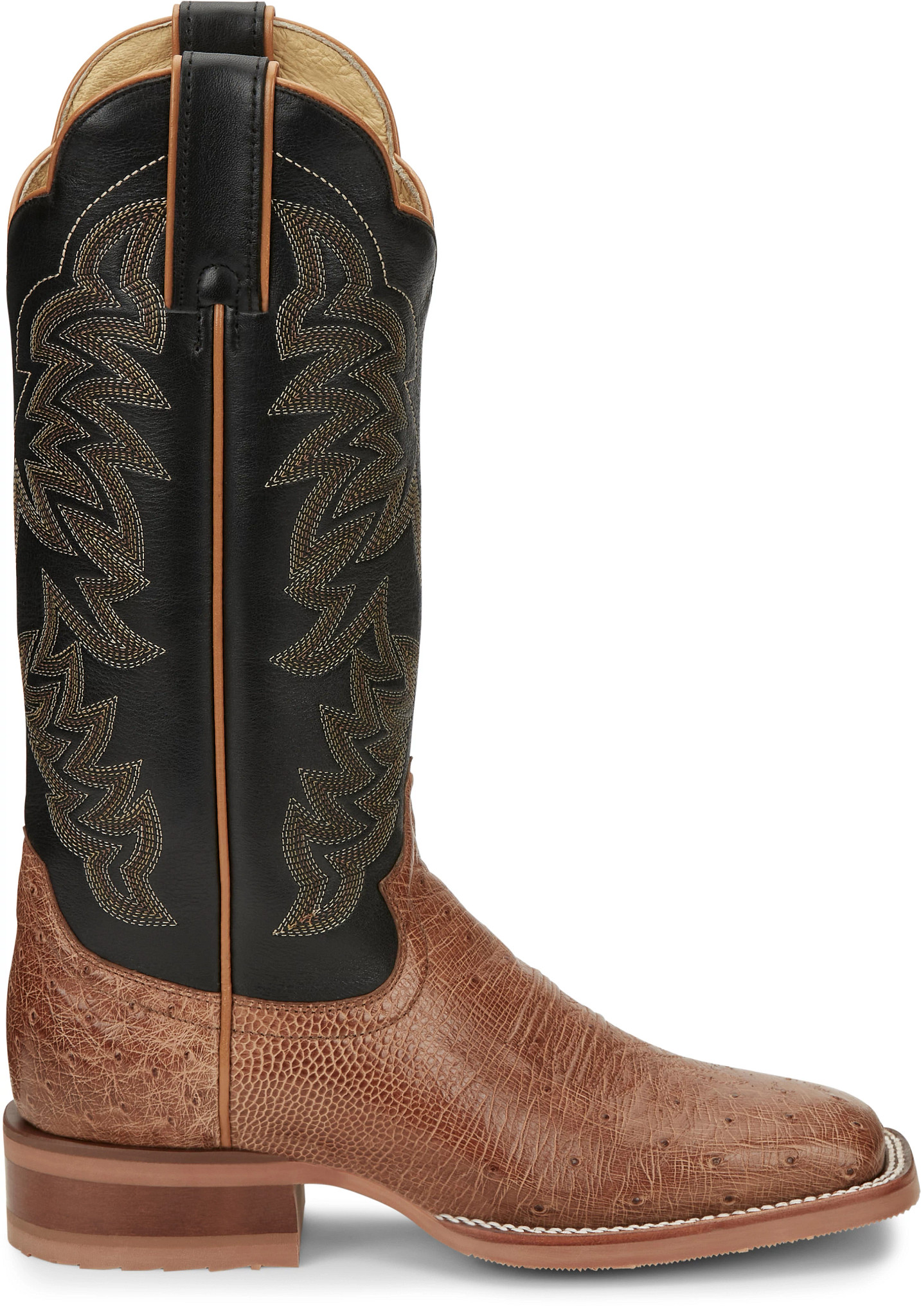 Justin Boots Ralston Boots in Cognac popular Smooth Ostrich mens