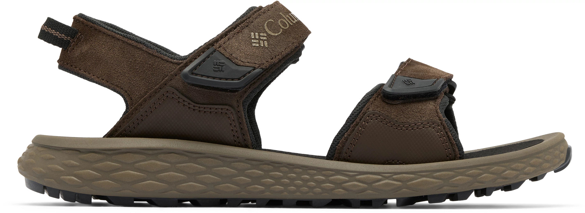 Men's Columbia Konos 2 Strap River Sandal shown in Cordovan (Brown)