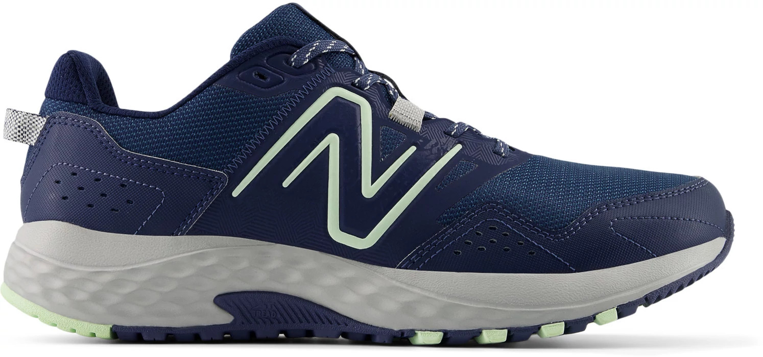 Men's New Balance 410v8 Trail Runner shown in Navy/White (Blue)