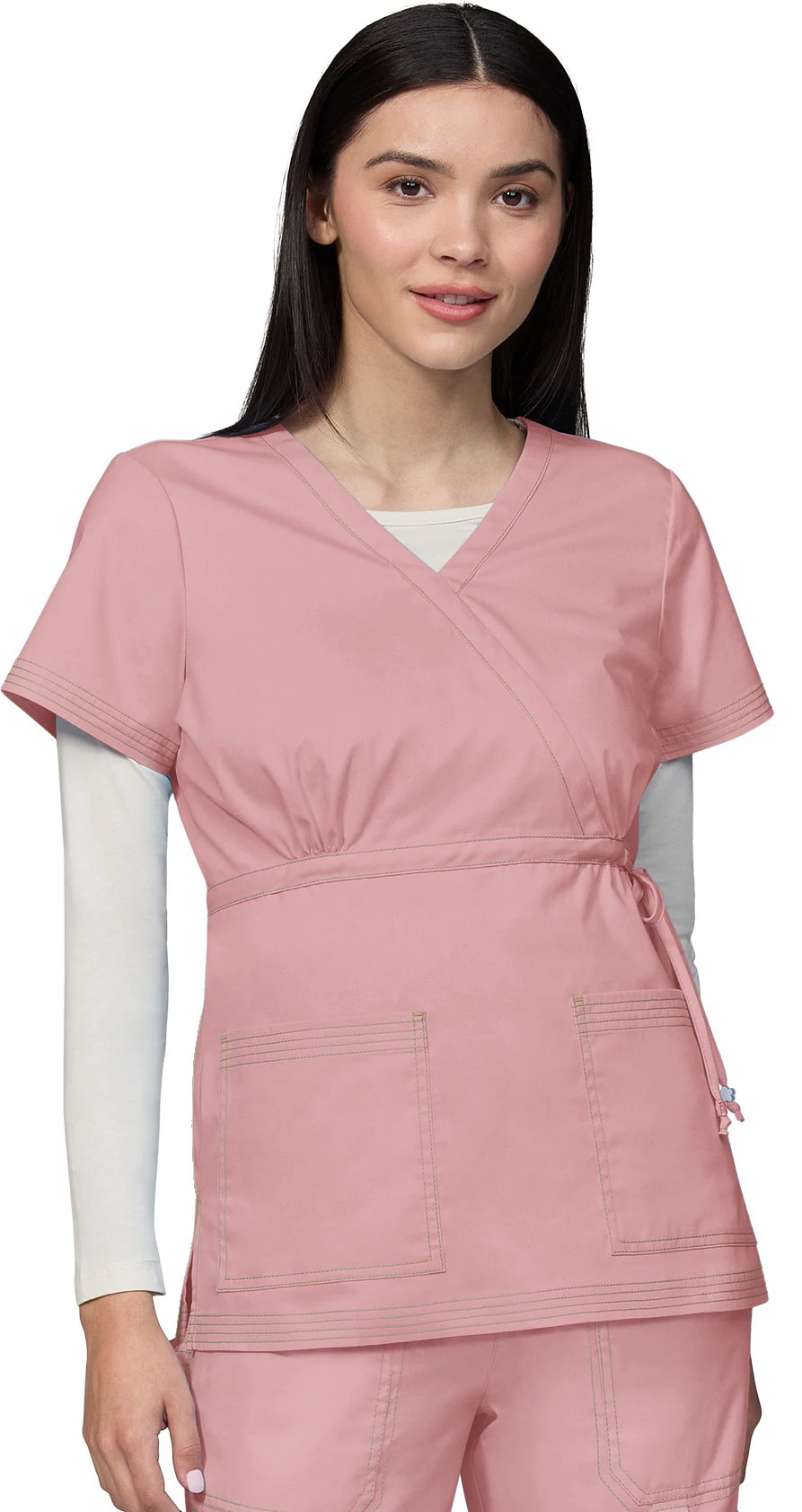 Women's Koi Katelyn Mock Wrap shown in Rose (Pink)