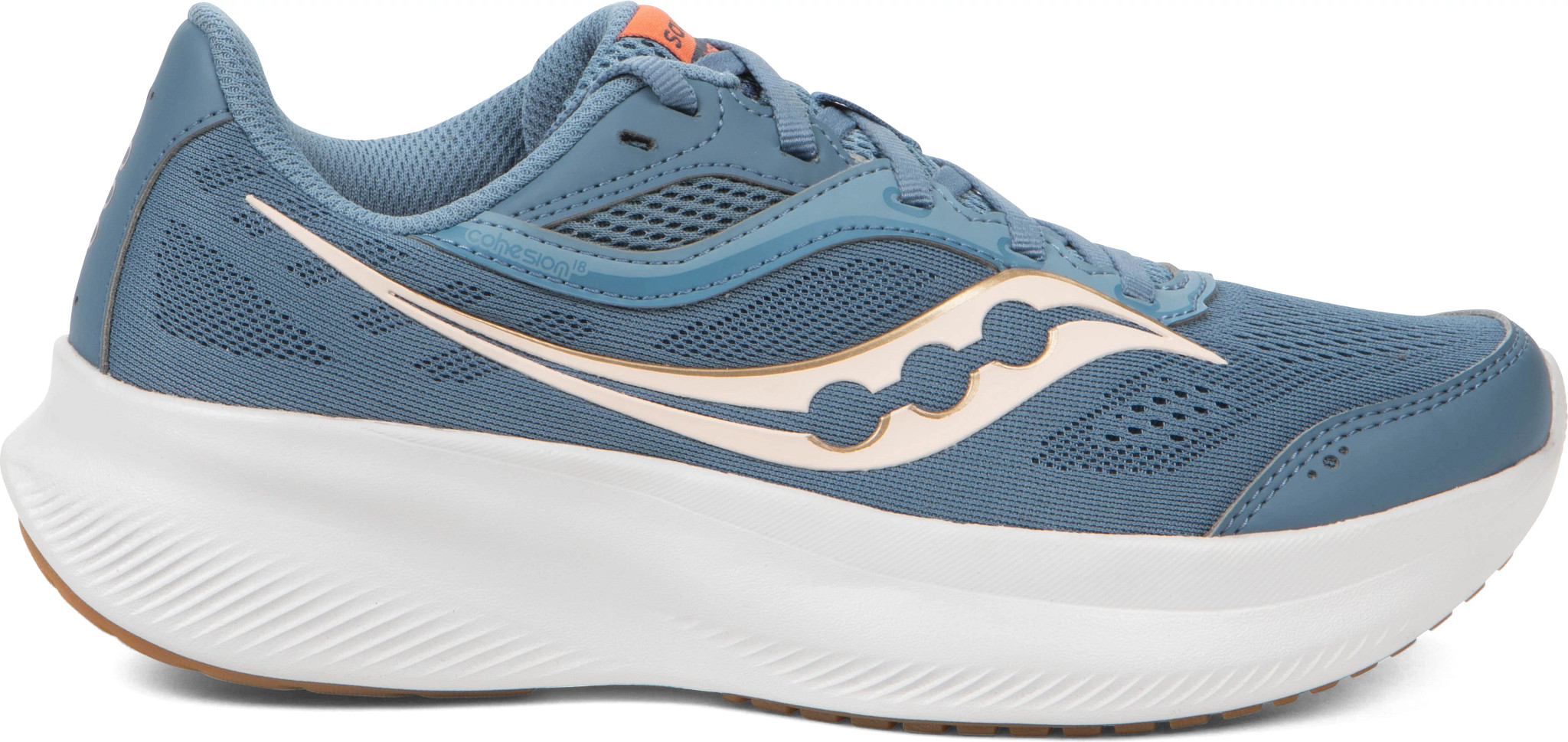 Women's Saucony Cohesion 18 Runner shown in Storm/Gum (Blue)