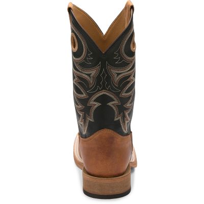 Bottes Cowboy Cuir Marron Bottes Cowboy Justin Boots Caddo - Bout Carré Bottes Cowboy Cuir Marron Bottes Cowboy Justin Boots Caddo - Bout Carré