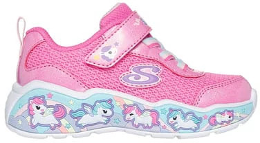 Toddler Girl's Skechers Play Scene Fun Squad shown in Pink Sparkle (Pink)