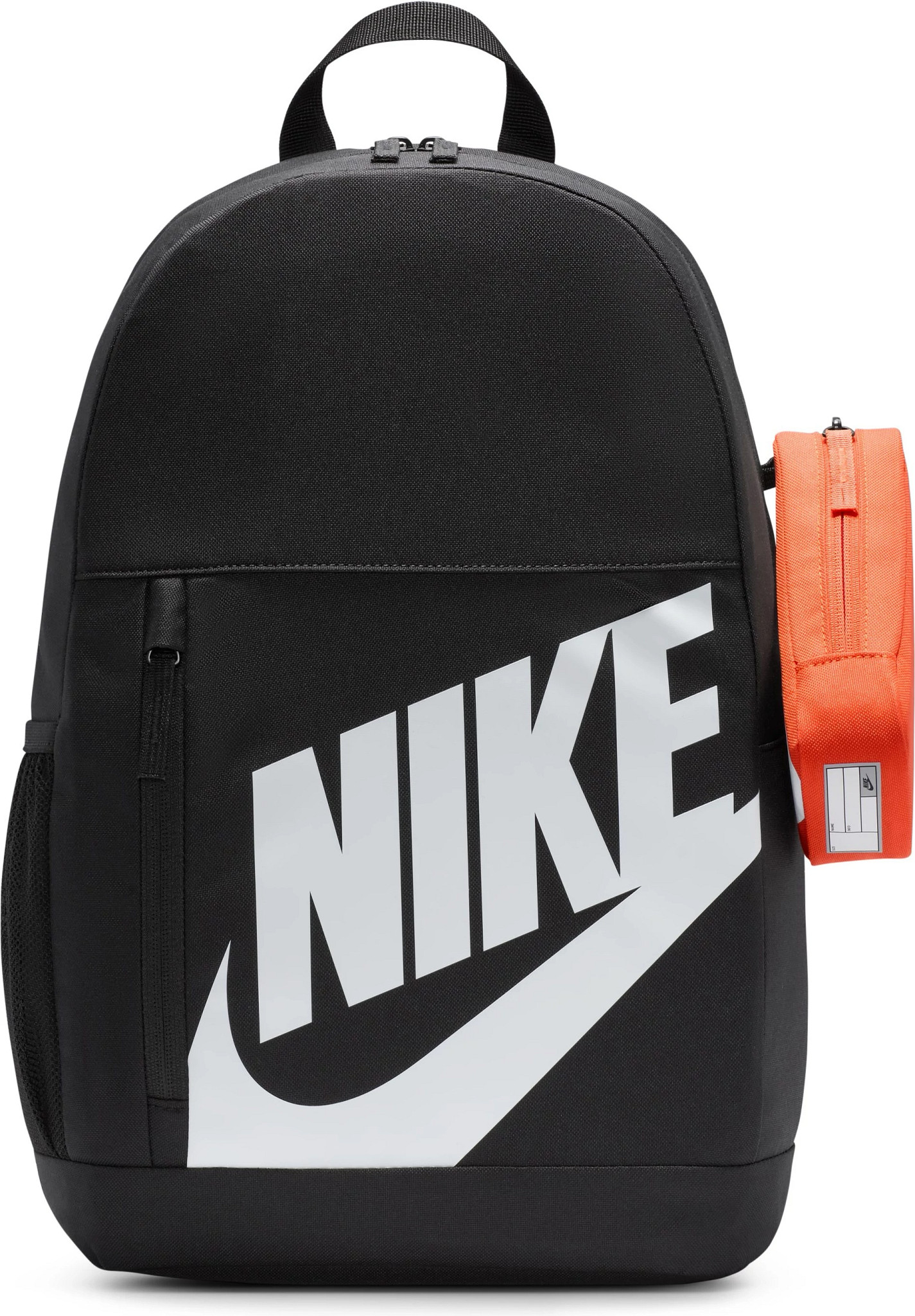 Unisex Nike Elemental Backpack W/Pencil Case shown in Black/Orange/White (Black)