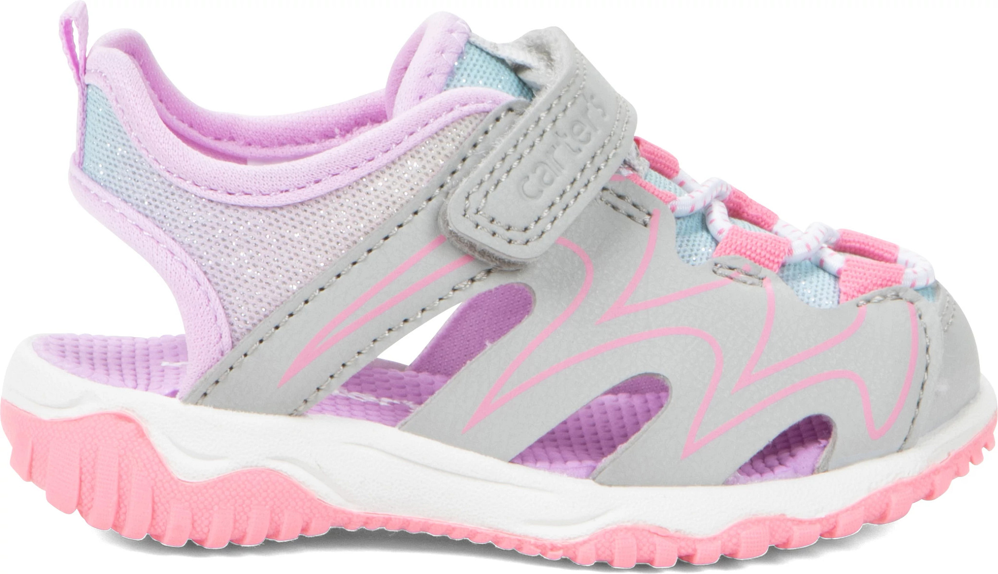 Toddler Girl's Carters Kwando 2 shown in Grey/Pink/Lavender (Grey)