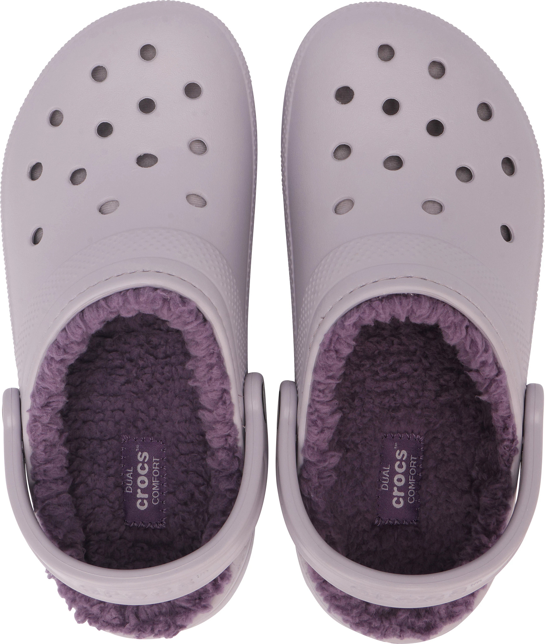 Lavender fuzz lined shops crocs