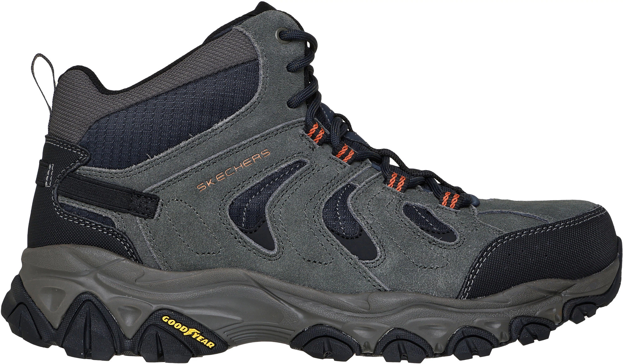 Men's Skechers After Burn M.Fit 2.0 Zibiax shown in Charcoal Orange (Grey)
