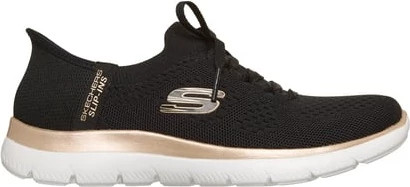 Women's Skechers Slip-Ins Summits Night Chic shown in Black/Rose Gold (Black)