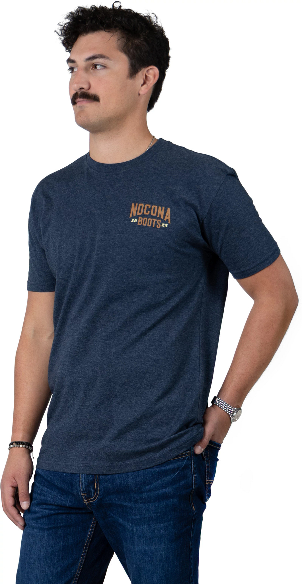 Nocona Logo Graphic Tee shown in Grey (Grey)