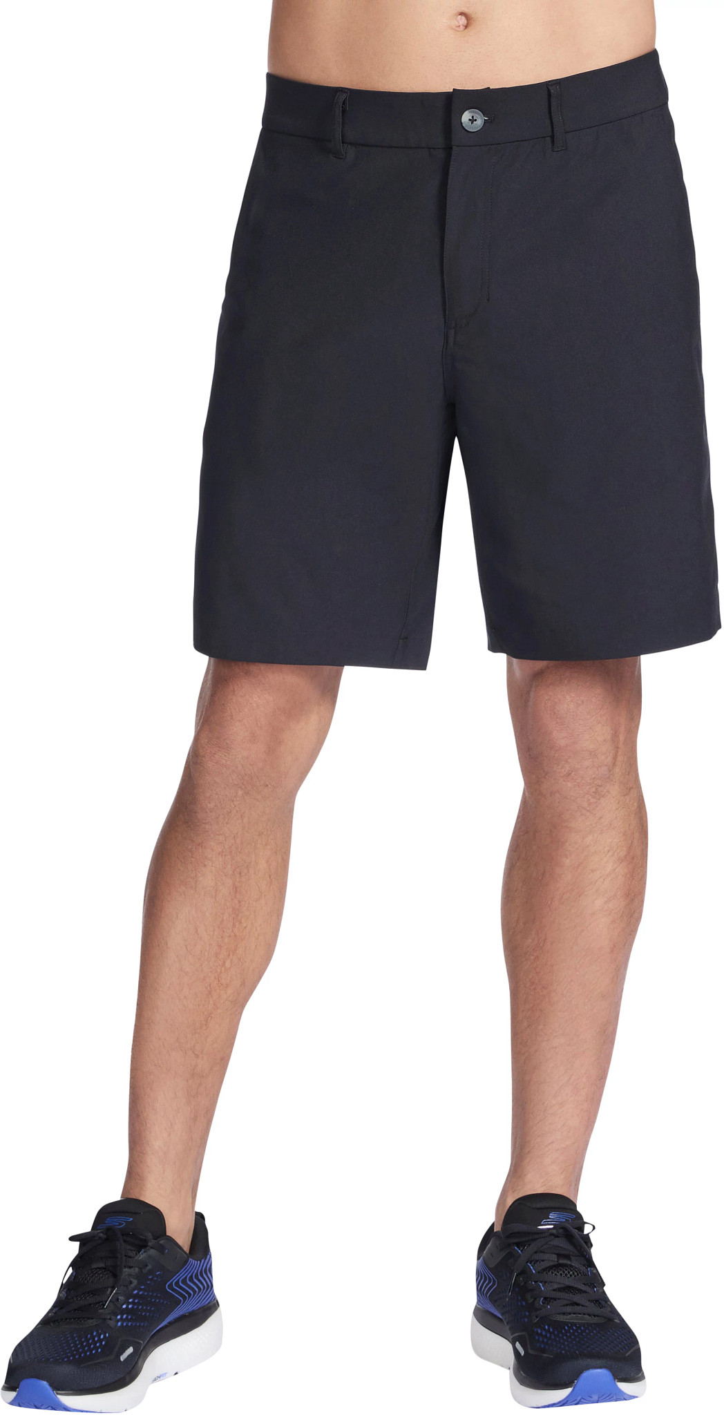 Men's Skechers Skech-Knits Premium 9 Inch Shorts shown in Bold Black (Black)