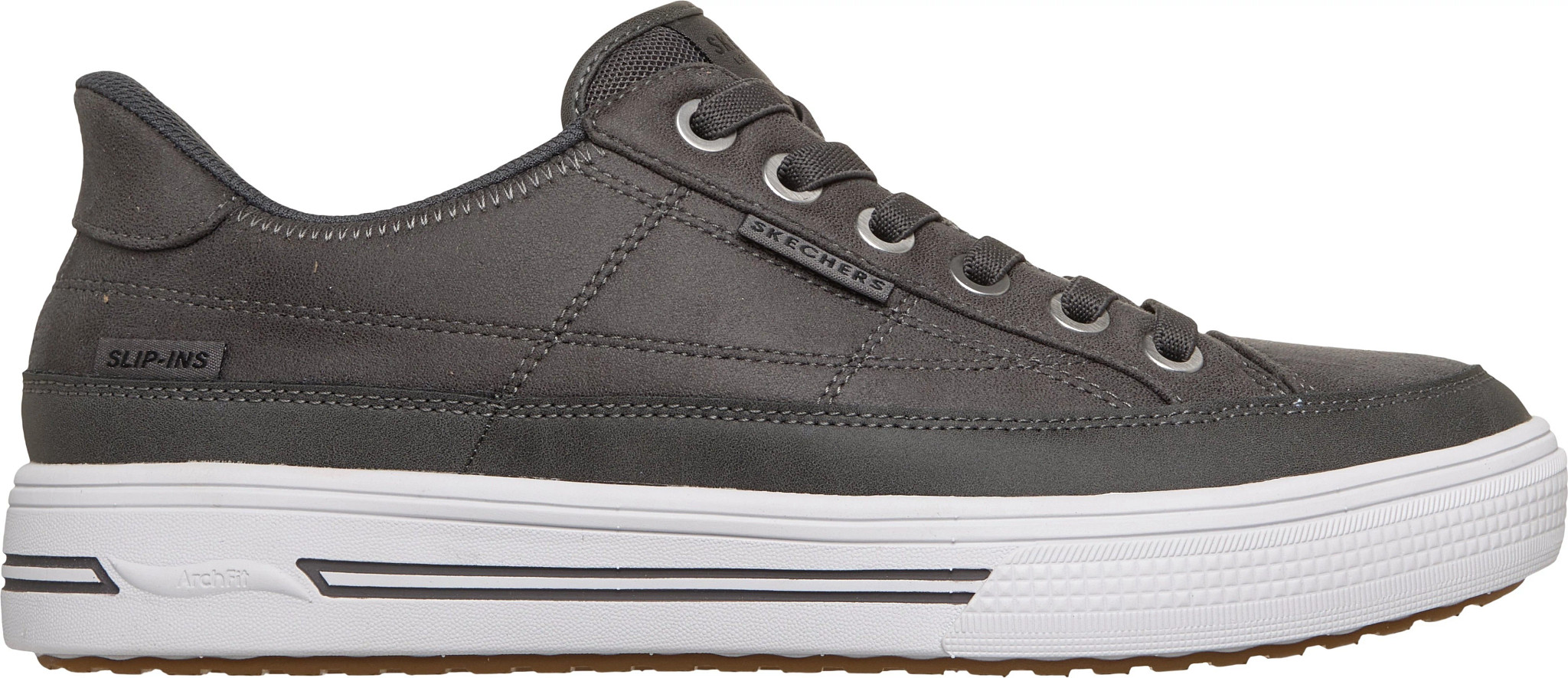 Men's Skechers Slip-Ins Arch Fit Arcade Join Ya There shown in Charcoal (Grey)