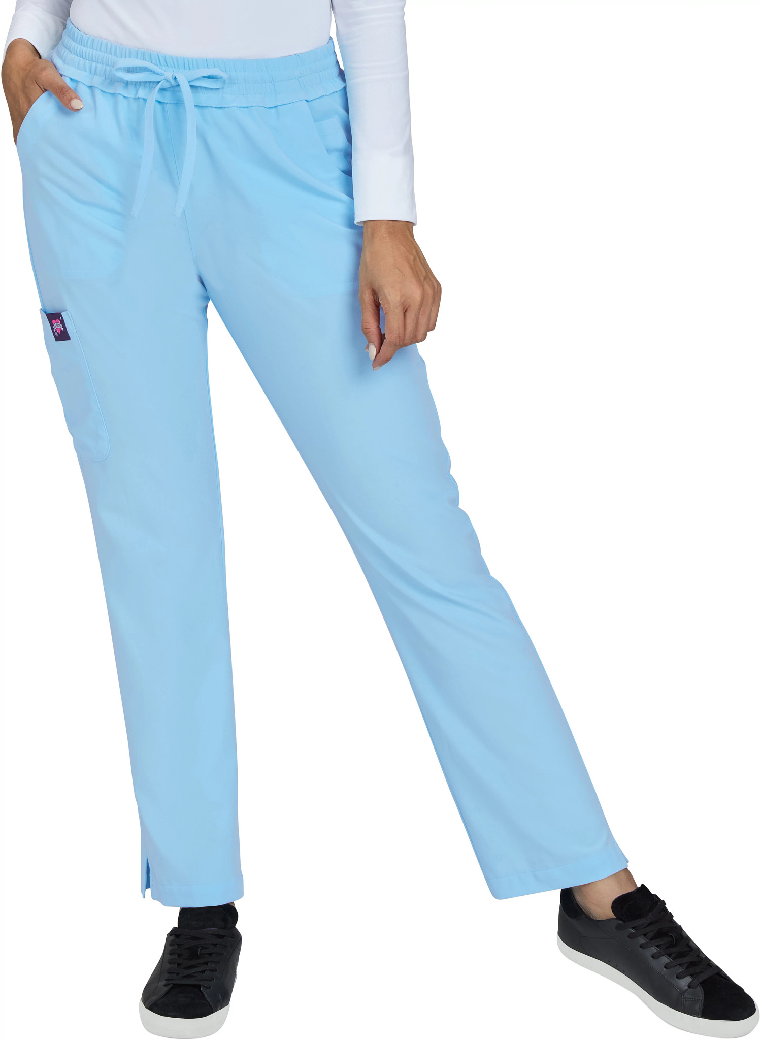 Women's Koi Betsey Johnson Bergamot Cargo Pant shown in Sky (Blue)