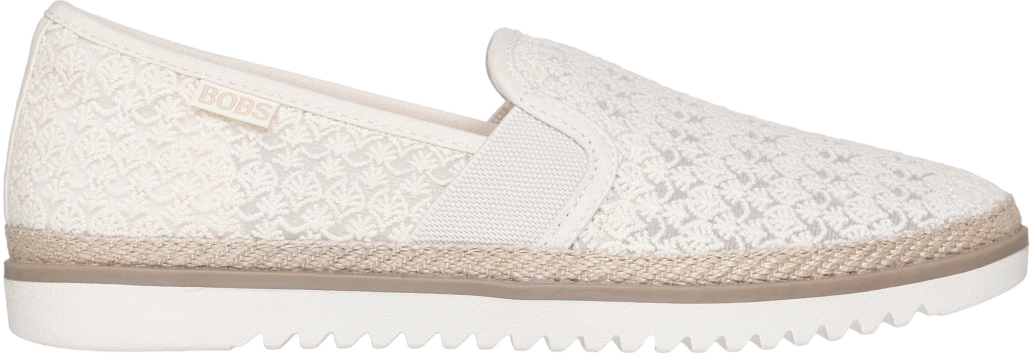 Women's Skechers Bobs Flexpadrille Lo Too Ritz shown in Natural (Off White)