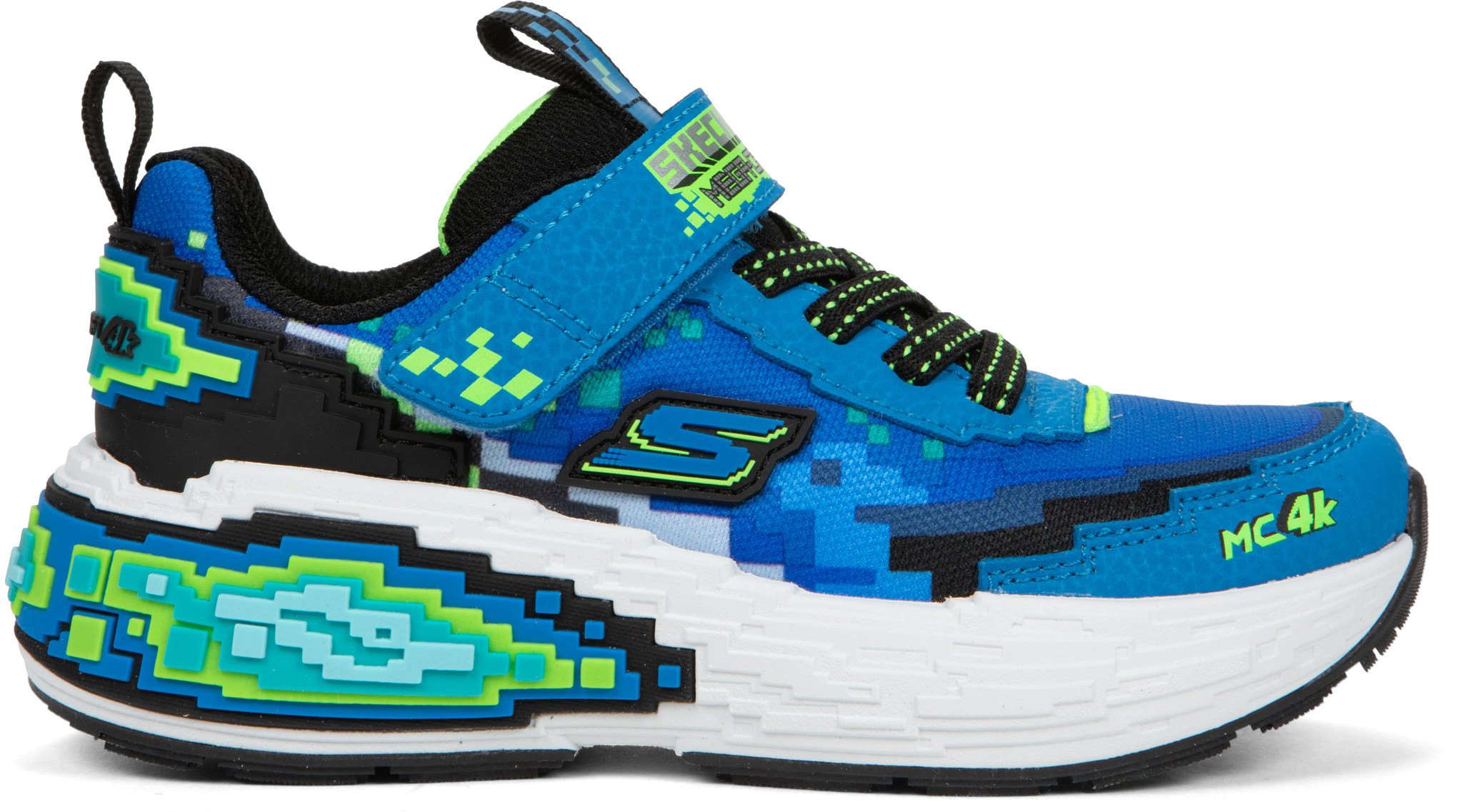 Boy's Skechers Mega Craft 4k shown in Blue/Lime (Multicolor)