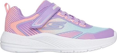 Girl's Skechers Microspec Advance Oasis Point shown in Ombre Sparkle Lavender/M (Multicolor)