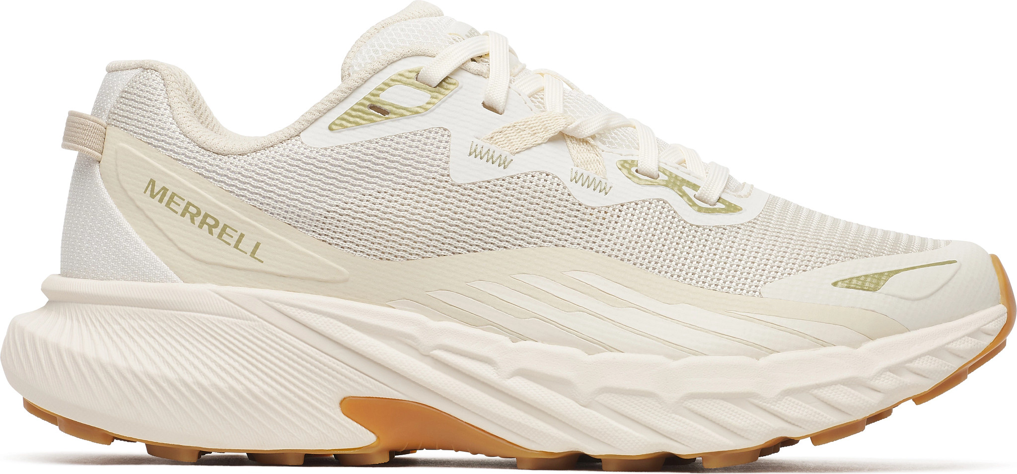 Women's Merrell Agility Trail Runner shown in Eggshell (Off White)