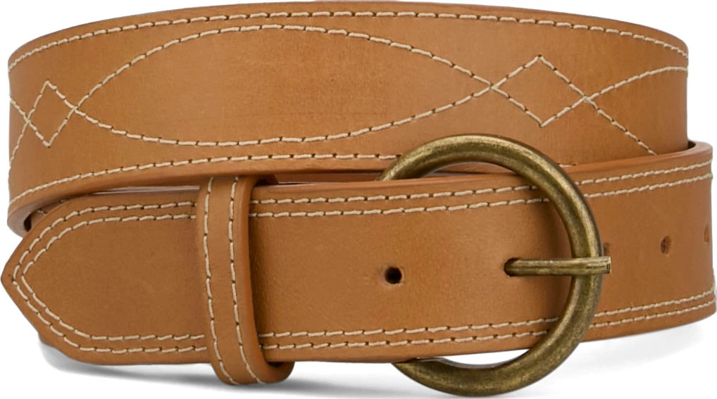 Nocona Stitched Belt shown in Honey (Brown)