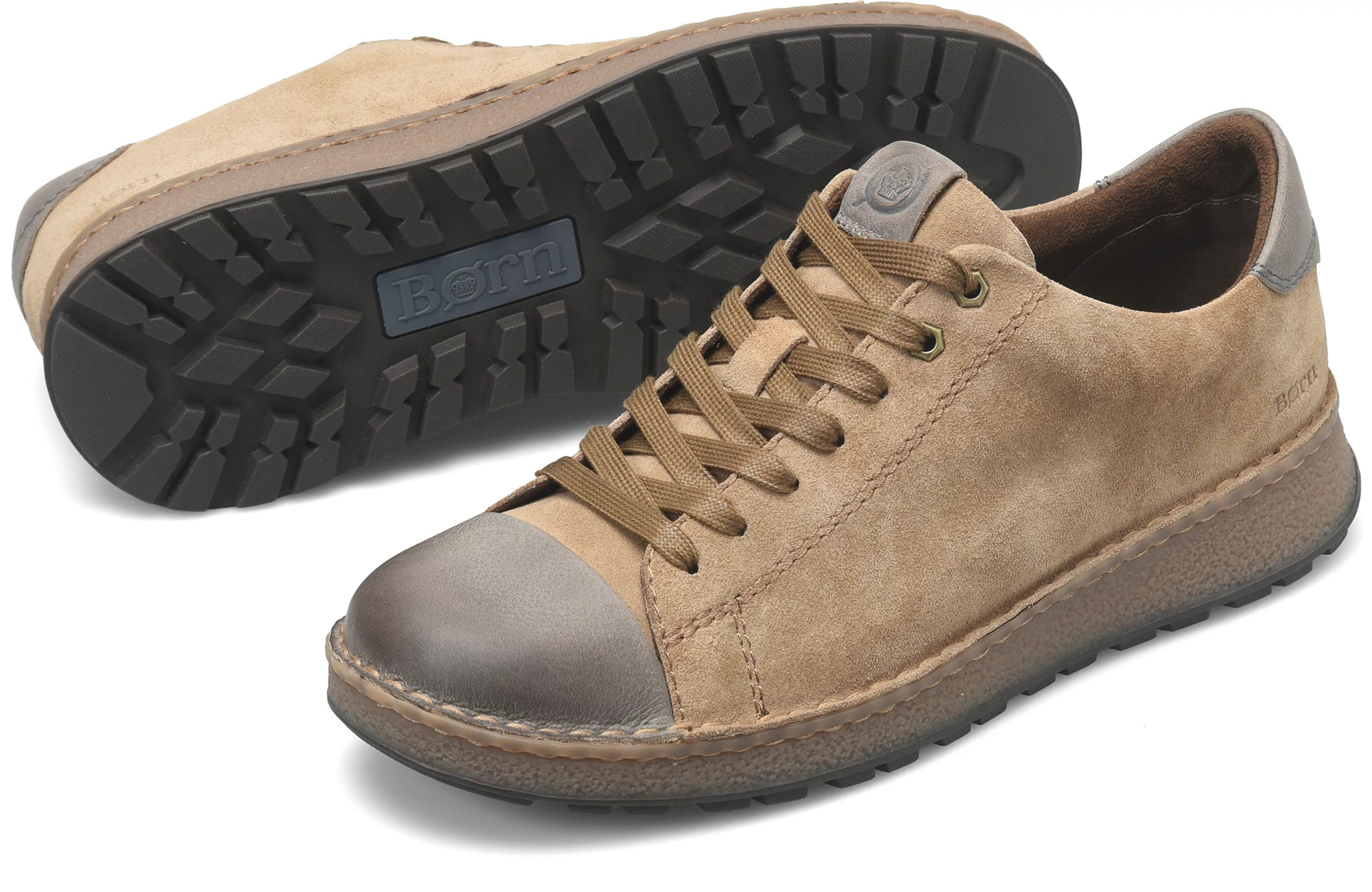 Richie shown in Taupe Suede Combo (Tan)