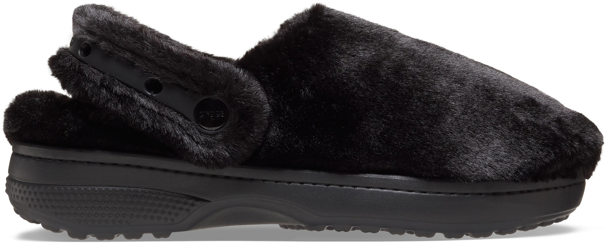 Women's Crocs Classic Unfurgettable Clog shown in Black (Black)