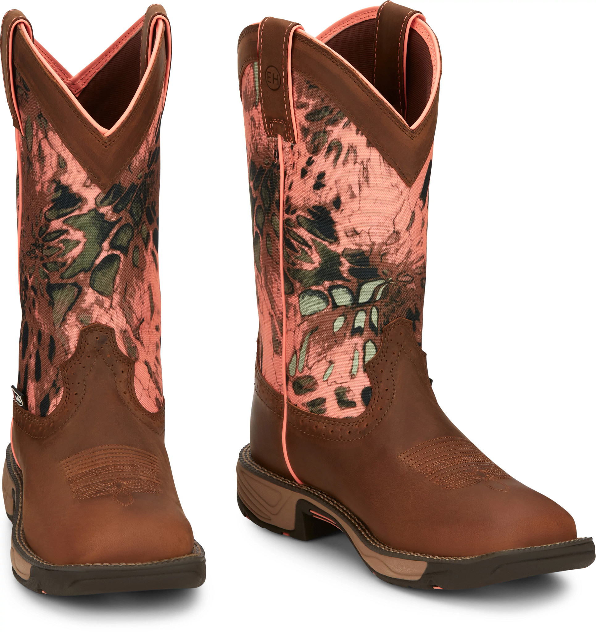 Pink camo clearance cowboy boots