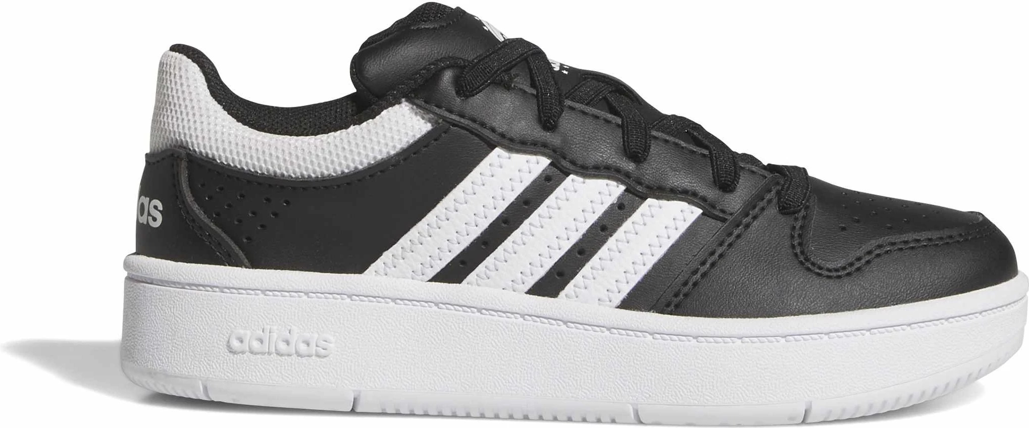 Boy's Adidas Hoops Classic El C shown in Black/White (Black)