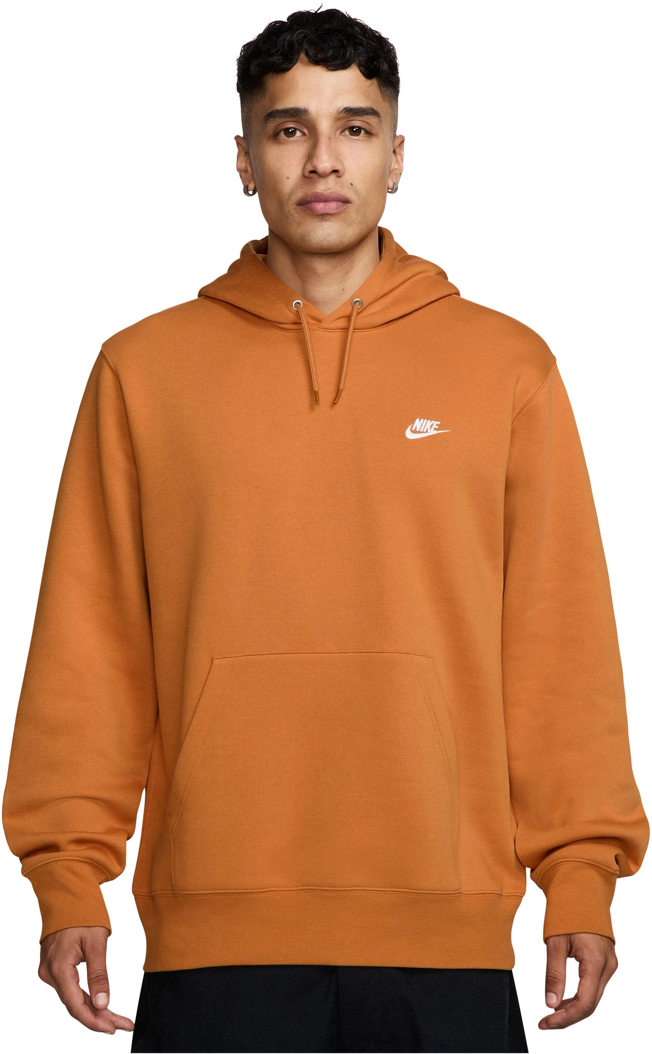 orange nike fleece hoodie