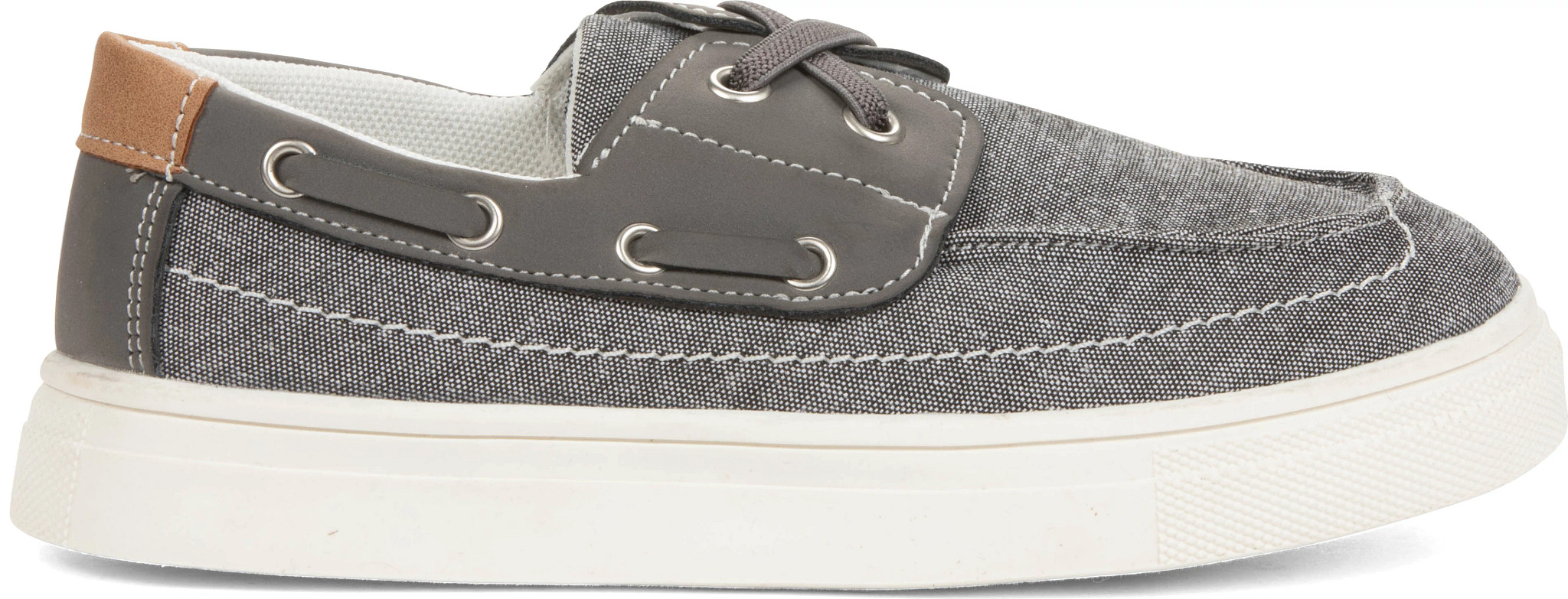 Boy's Eddie Marc Kids Boat Shoe shown in Grey (Grey)