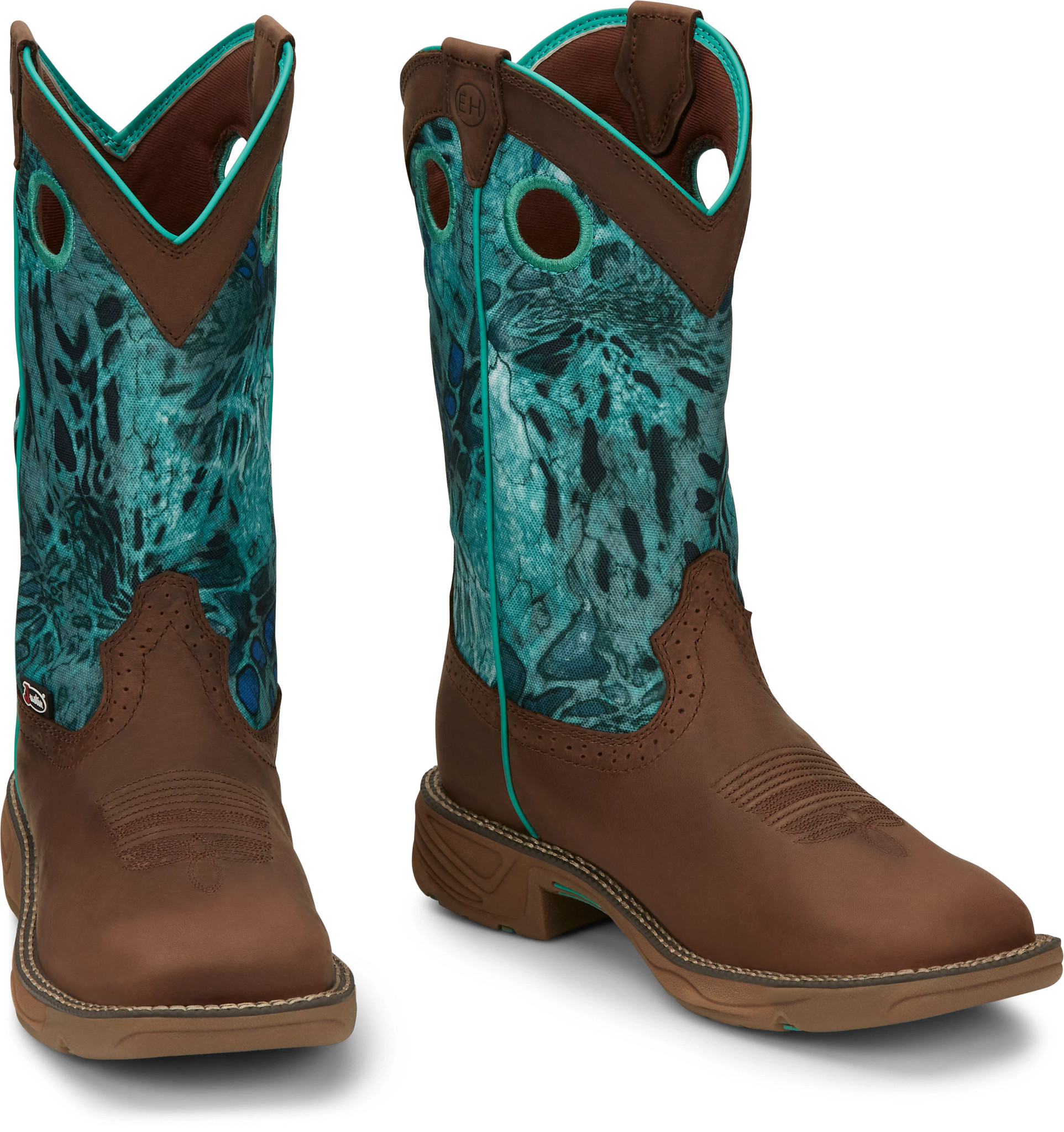 Justin 2024 boots teal