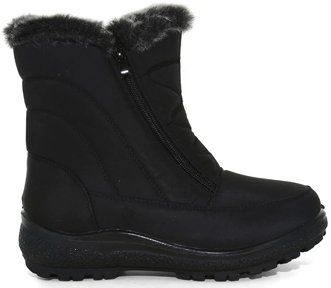 Women's Flexus Persenia Double Zip Boot shown in Black (Black)