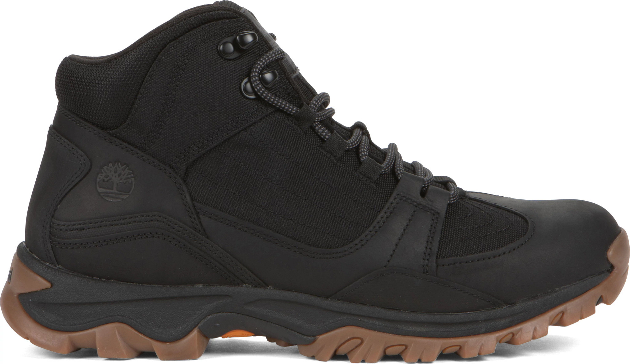 Men's Timberland Mt. Maddsen Mid Hiker shown in Black Gum (Black)