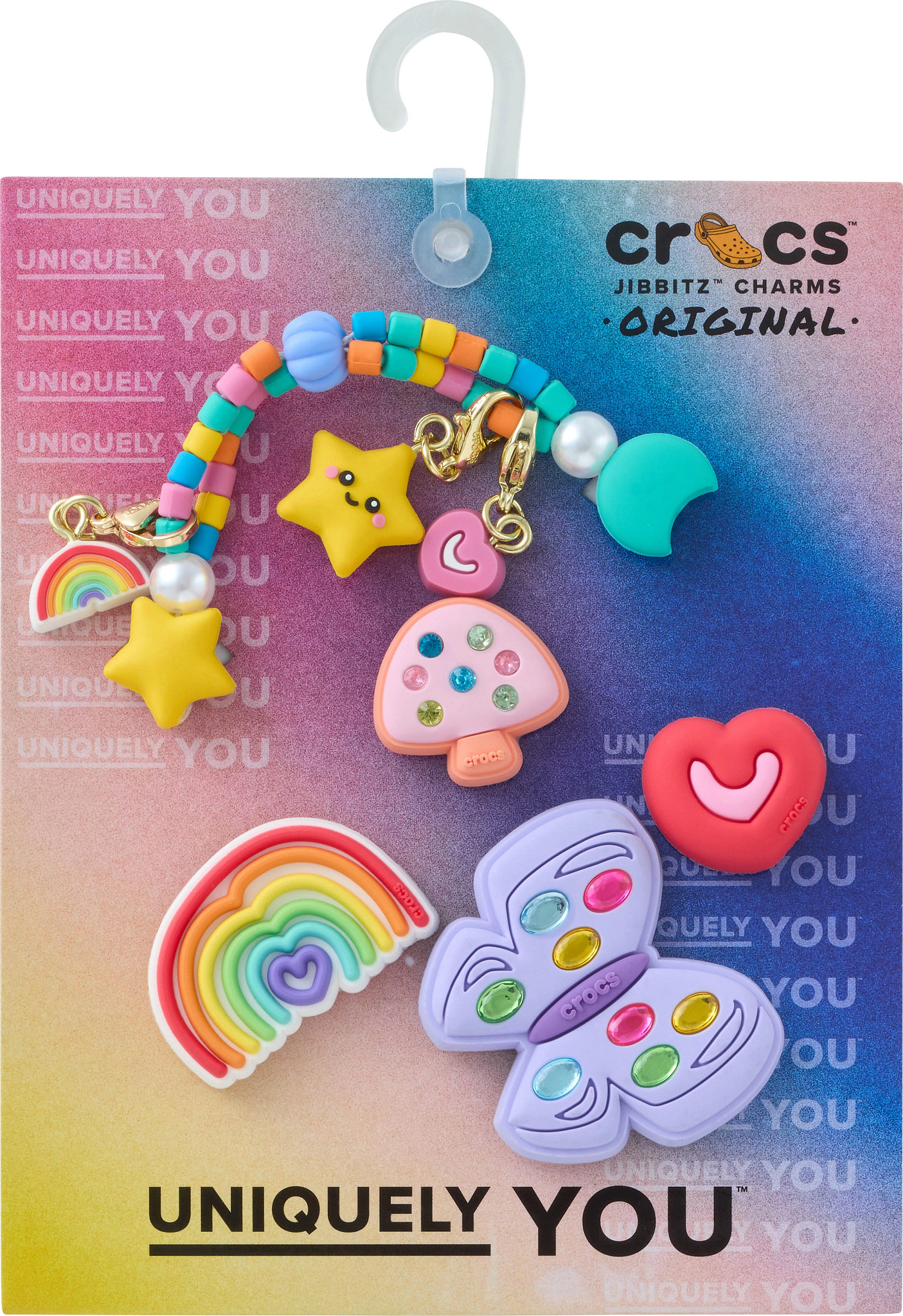 Unisex Crocs Girly Jewels 5 Pack Jibbitz shown in Multi (Multicolor)