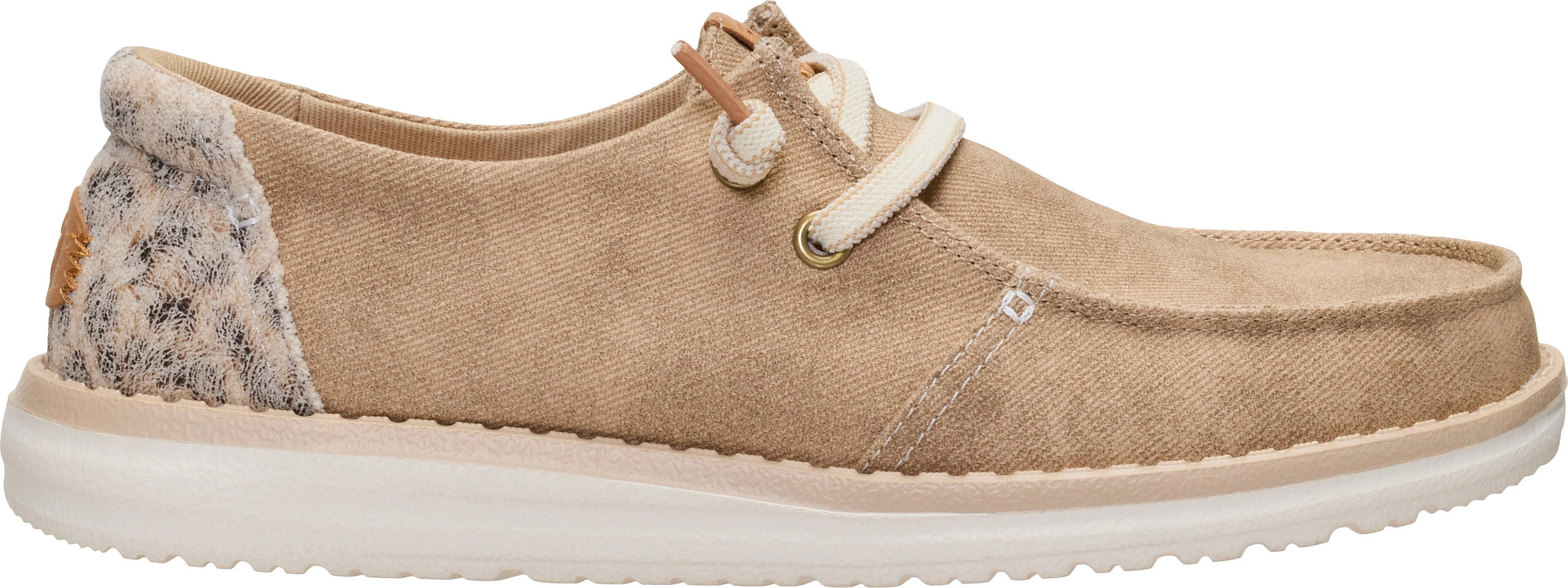 Women's Hey Dude Wendy Workwear Leo shown in Tan Leopard (Animal Print)