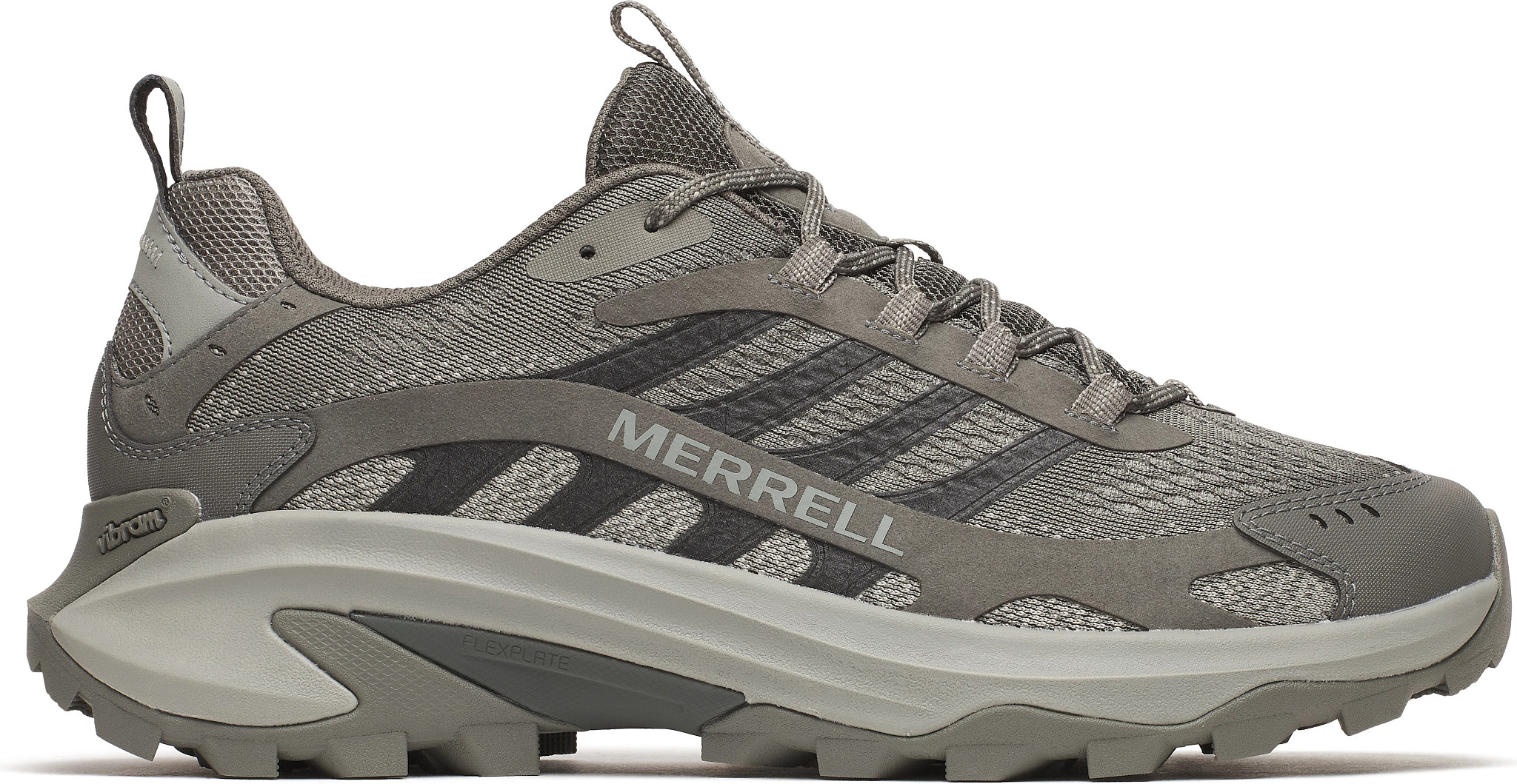 Men's Merrell Moab Speed 2 Low Trail Runner shown in Anthracite (Grey)