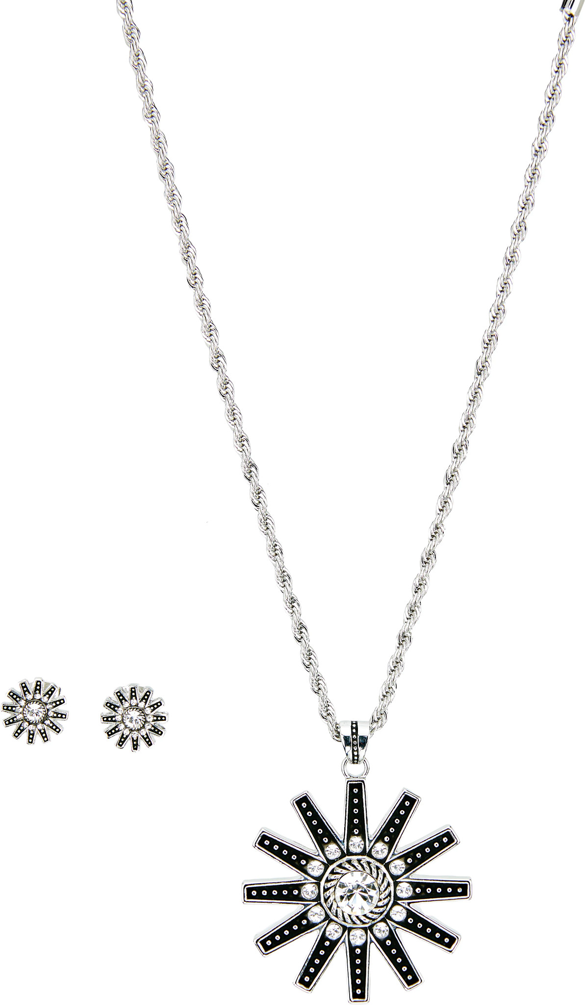 Justin Women's Spur Rowel Jewelry Set se muestra en la Silver (Gris)