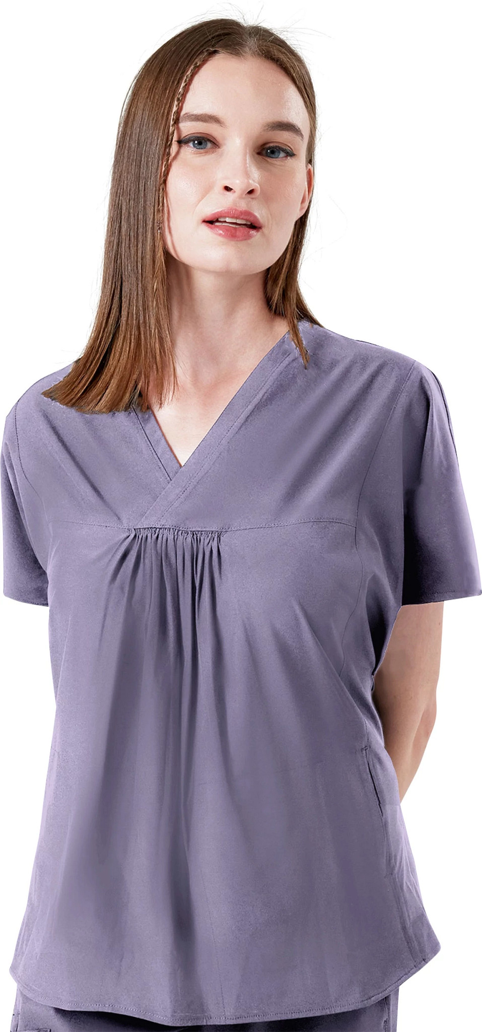 Women's Parkley Quantum Nova Shirred Babydoll shown in Lilac (Purple)