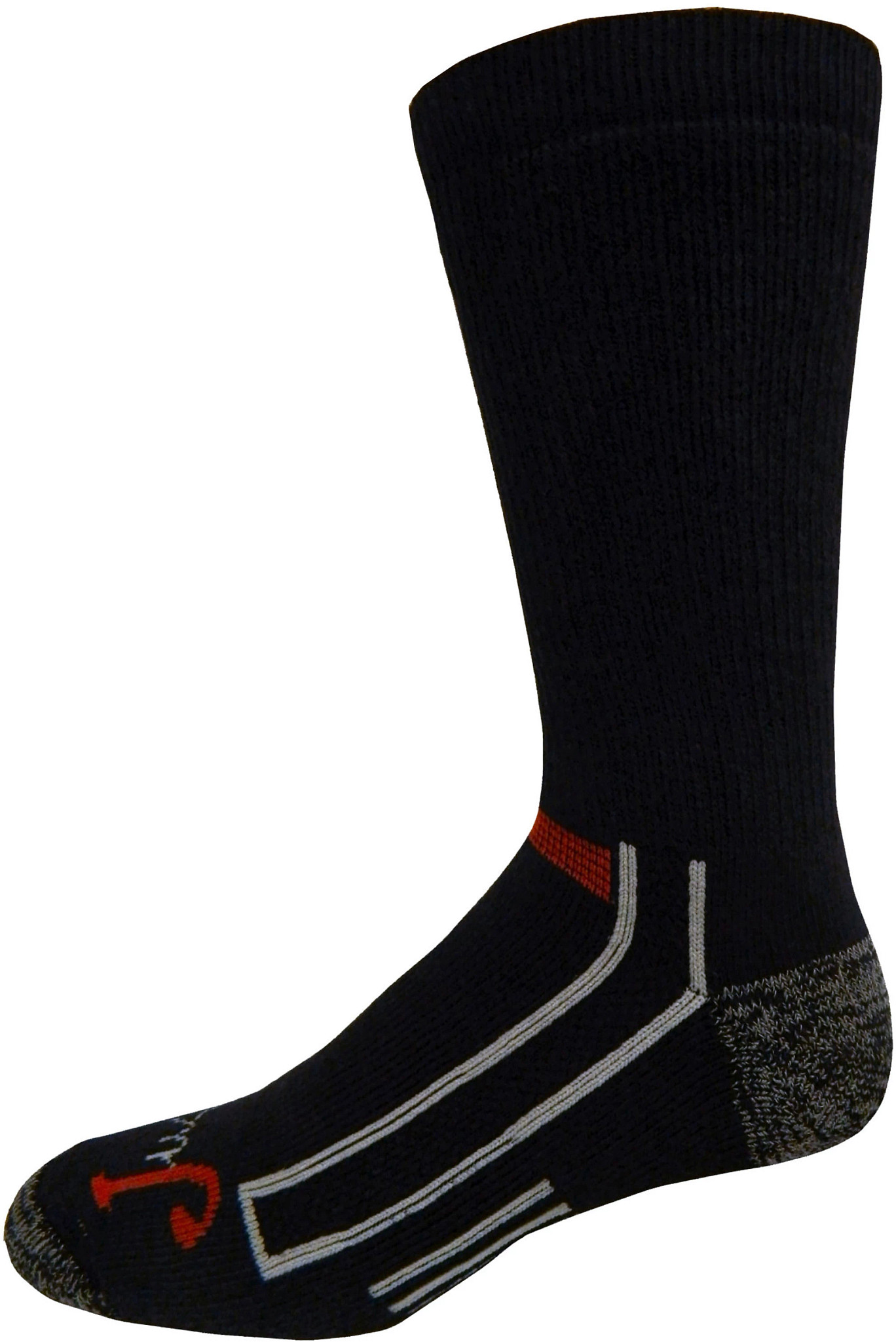 2-Pk Full Cushion Crew Socks shown in Black (Black)