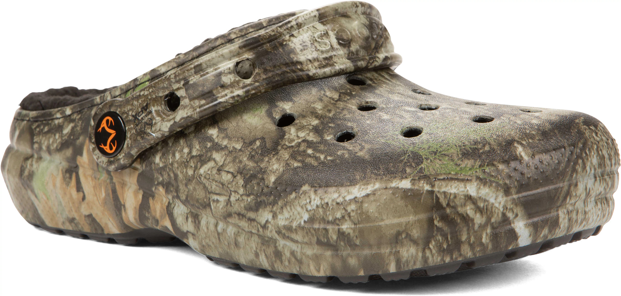 Fur lined camouflage crocs online