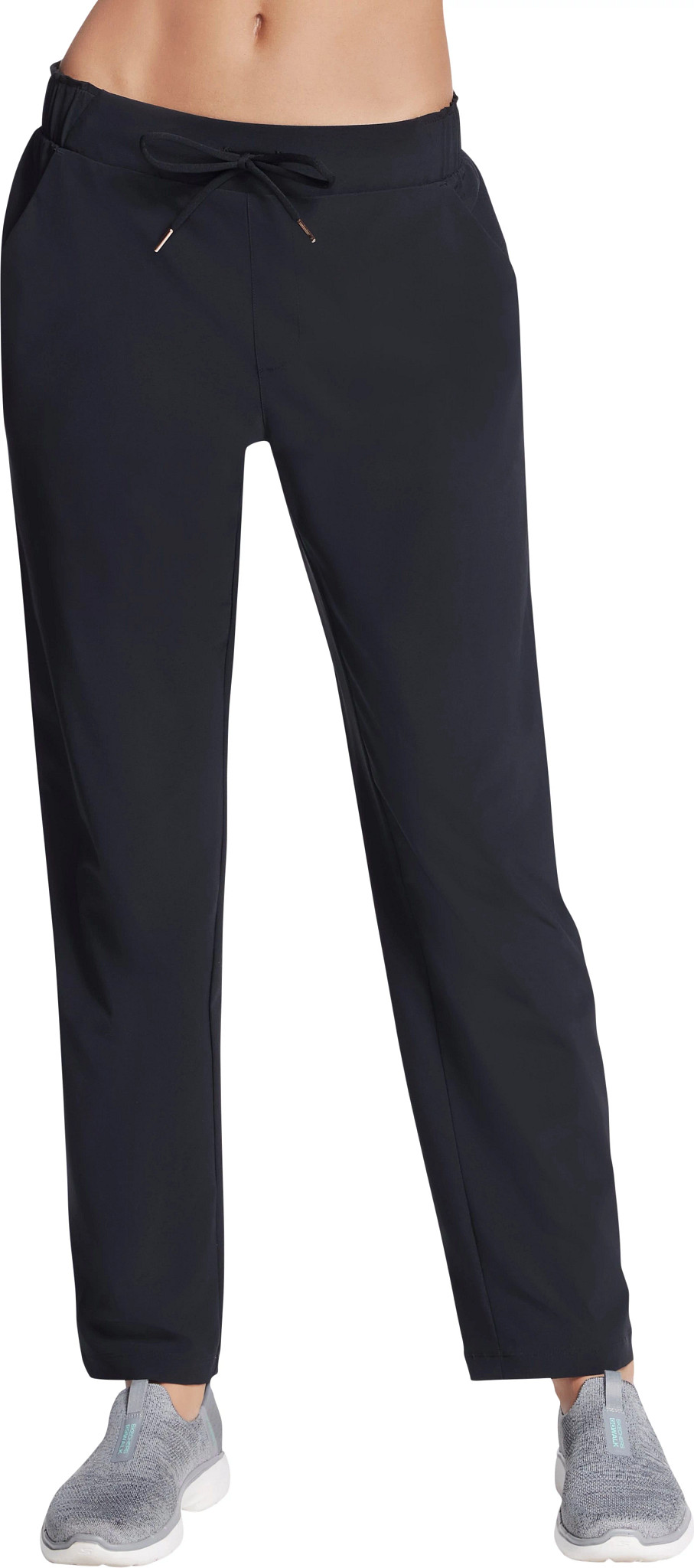 Women's Skechers Slip-Ins Go Walk Uptown Pant shown in Black (Black)