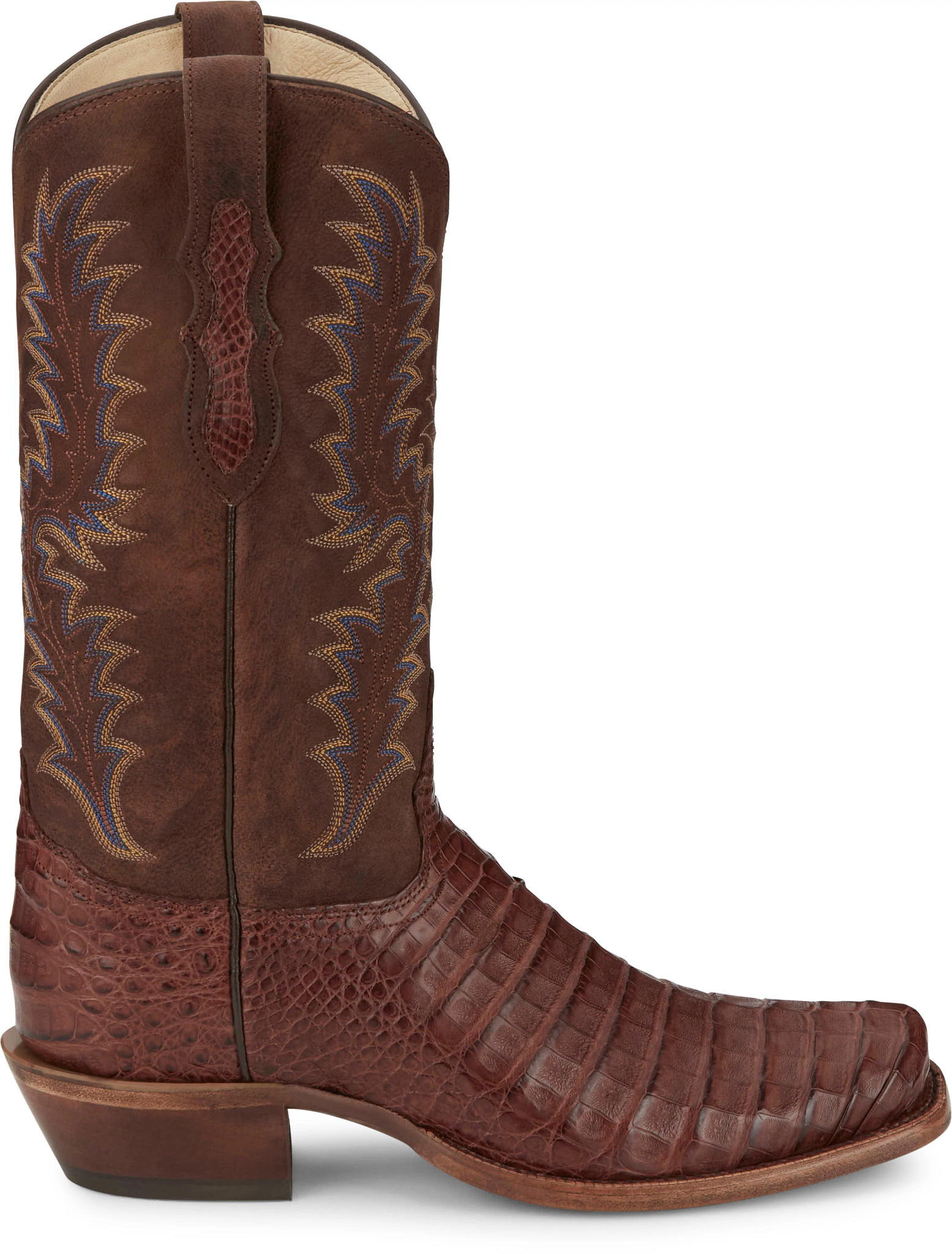 Ariat men's relentless gold buckle caiman exotic boots best sale