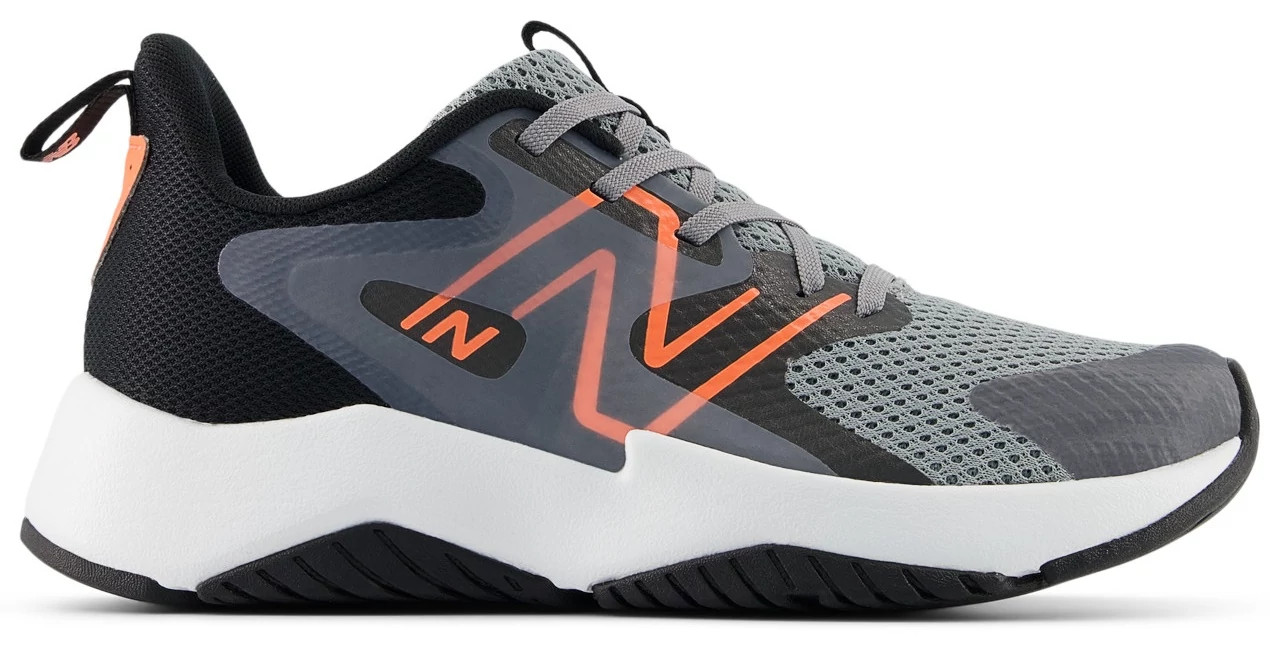 Youth Boy's New Balance Rave Run V2 shown in Slate Grey/Black (Grey)