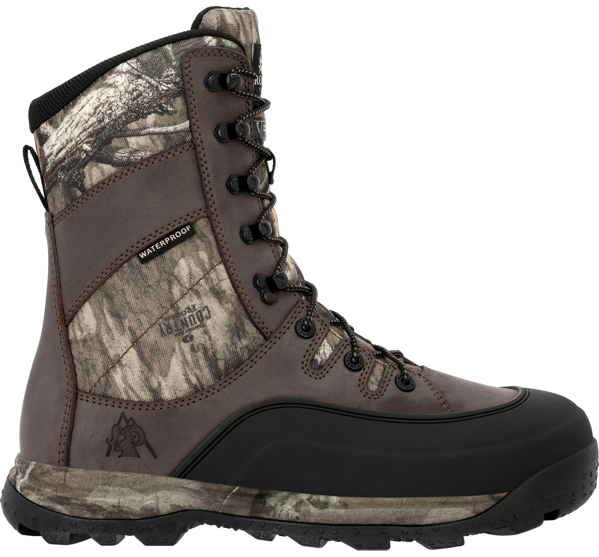 Men's Rocky Wildcat Waterproof Insulated Boot shown in Mossy Oak Camouflage (Camo)