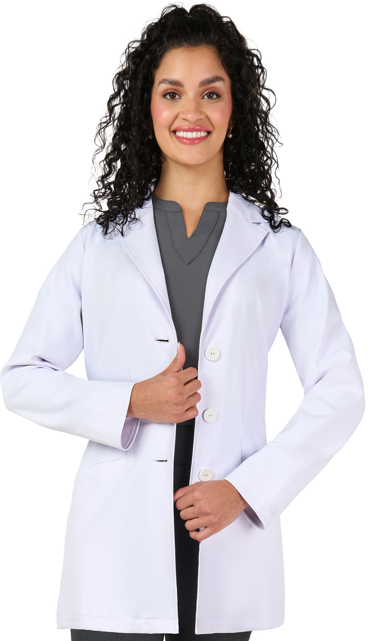 Women's Ava Therese Lola 31 Inch Lab Coat shown in White (White)