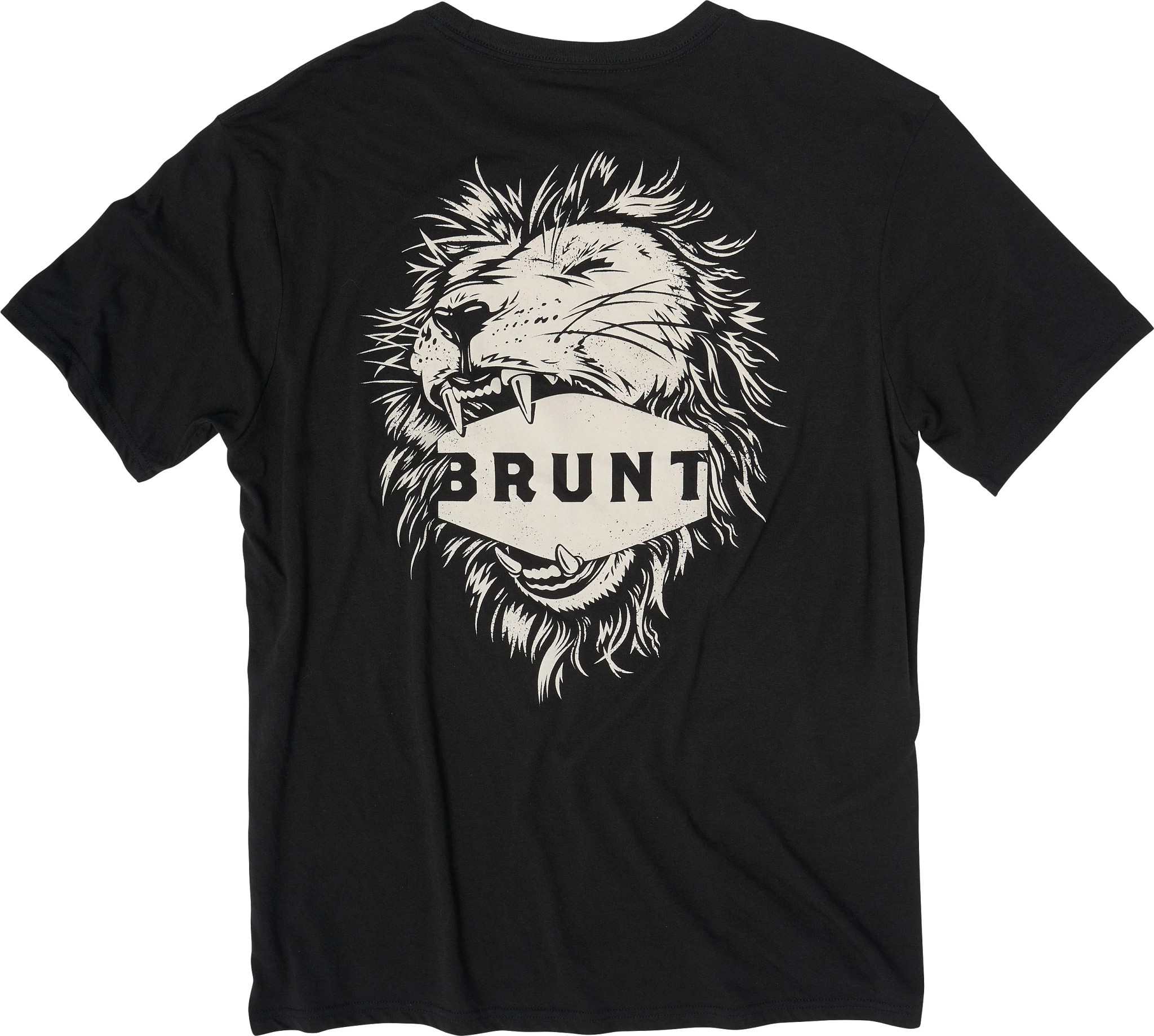 Men's Brunt Workwear Lion Short Sleeve T-Shirt shown in Black (Black)