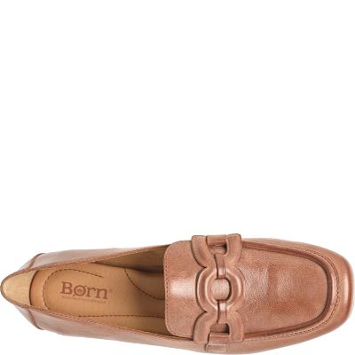 Women's moccasin in brown leather with buckle Women's moccasin in brown leather with buckle