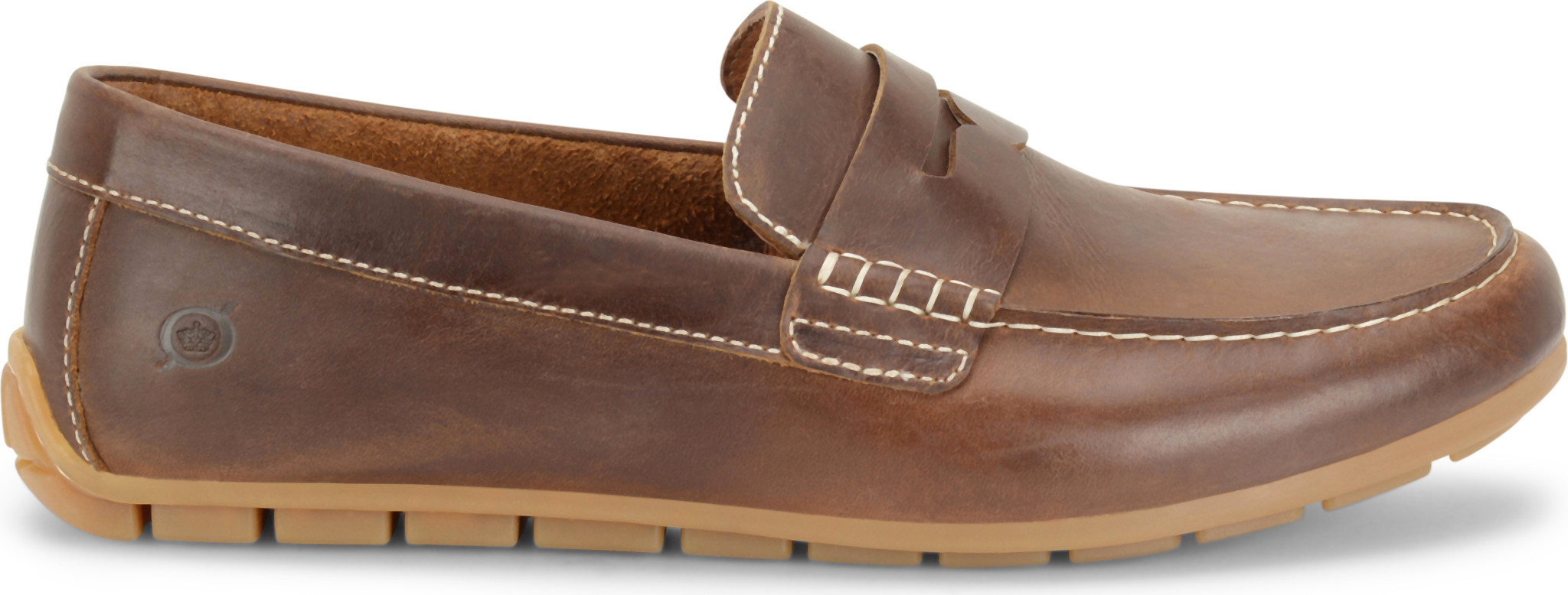 Børn Andes Men\'s 9M Brown Leather Penny Loafers Driving Shoe Classic Comfort Born Andes Brown Leather Casual Driving Moc Penny Loafer  main image 2