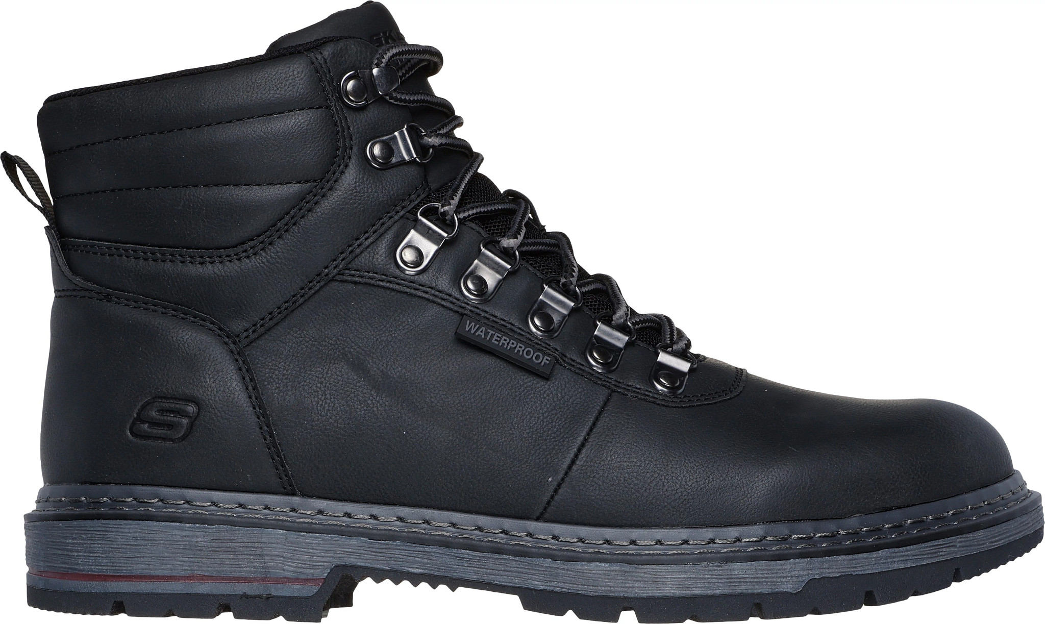 Men's Skechers Corado Jaxx Ankle Boot shown in Black (Black)