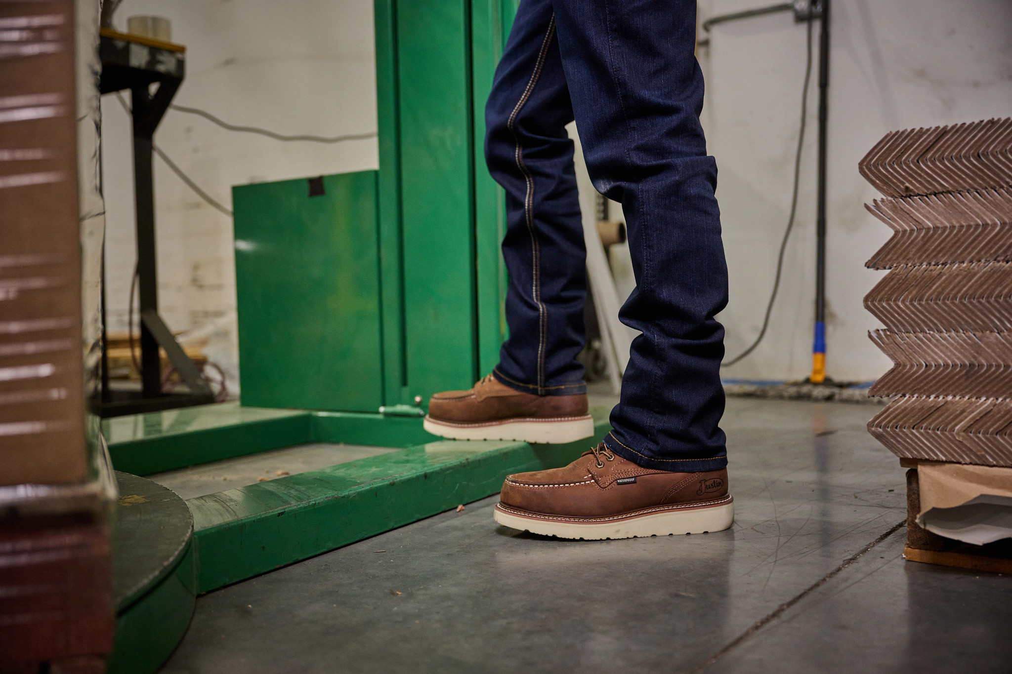 Garren 6" Waterproof Steel Toe shown on model 