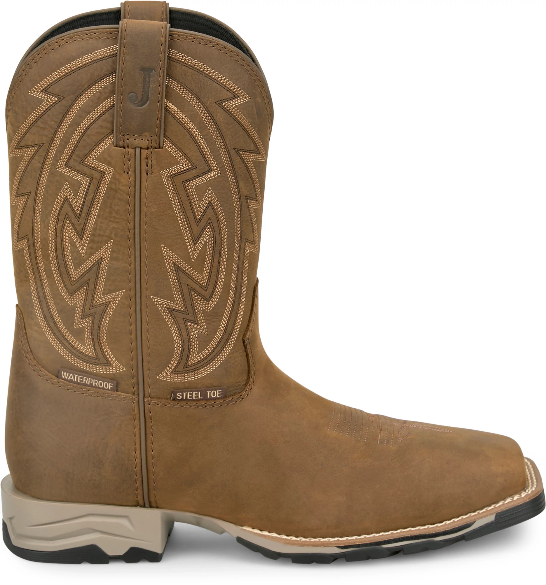 Men's Justin Boots Lytle 11" Waterproof Steel Toe shown in Brown (Brown)