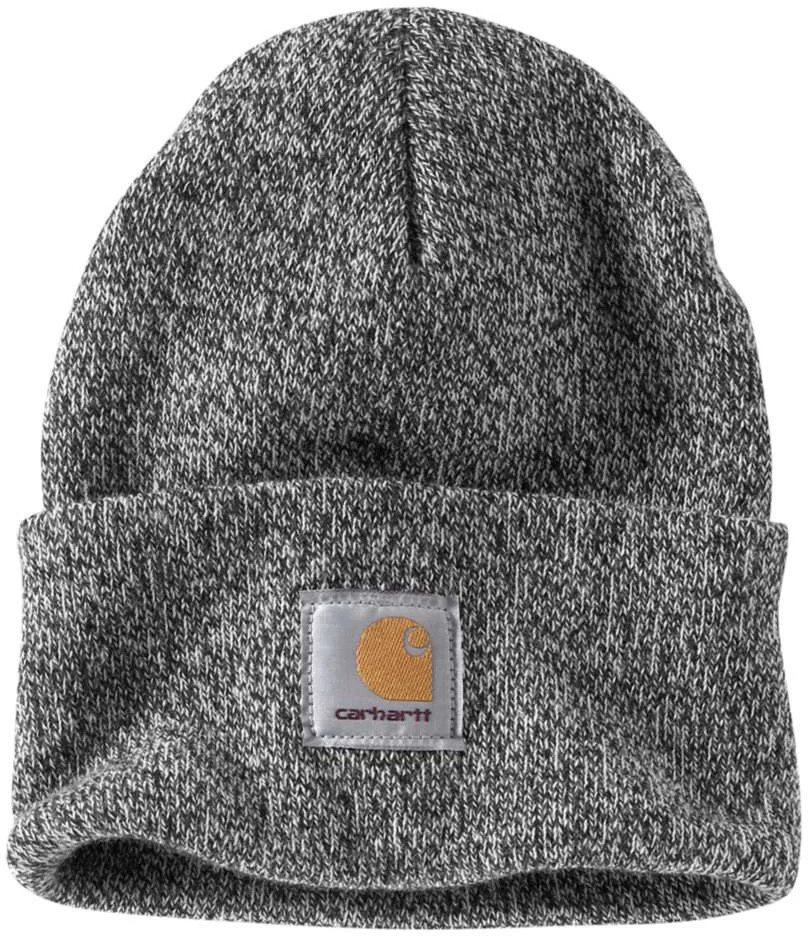 Men's Carhartt Watch Cap shown in Black/White (Black)
